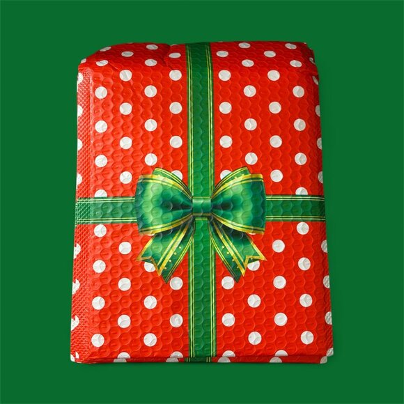 CHRISTMAS BUBBLE MAILERS - 8 X 9 - GET 10 FOR $12 - Picture 2 of 2